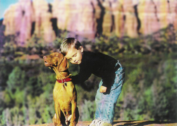 Boy & Dog: Puppy sired by "Indy"